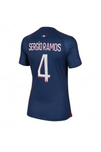 Fotbalové Dres Paris Saint-Germain Sergio Ramos #4 Dámské Domácí Oblečení 2023-24 Krátký Rukáv